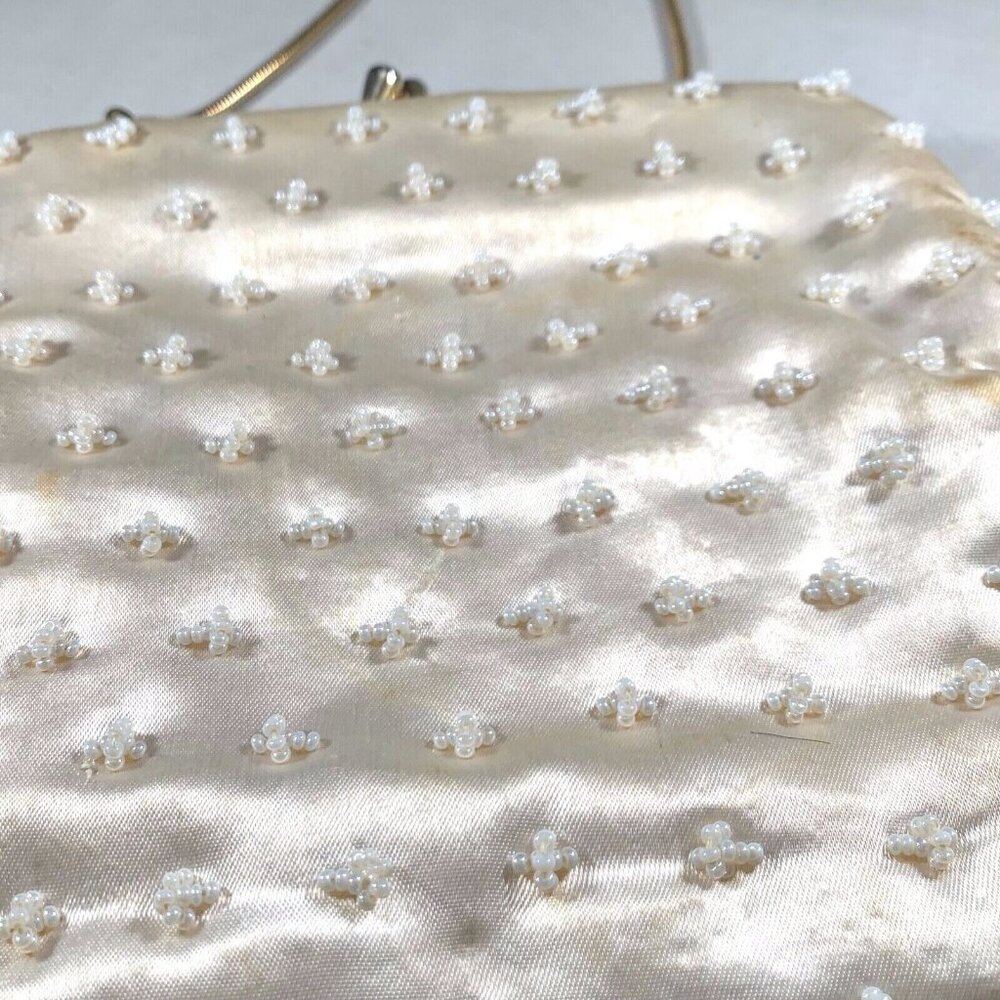 Vtg Bon Soir Beaded Evening Bag Purse Handmade Hong Kong Italian Beads - Picture 7 of 12